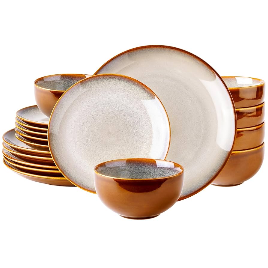 Amazon.com | LeRatio Ceramic Dinnerware Sets for 6,18-Piece